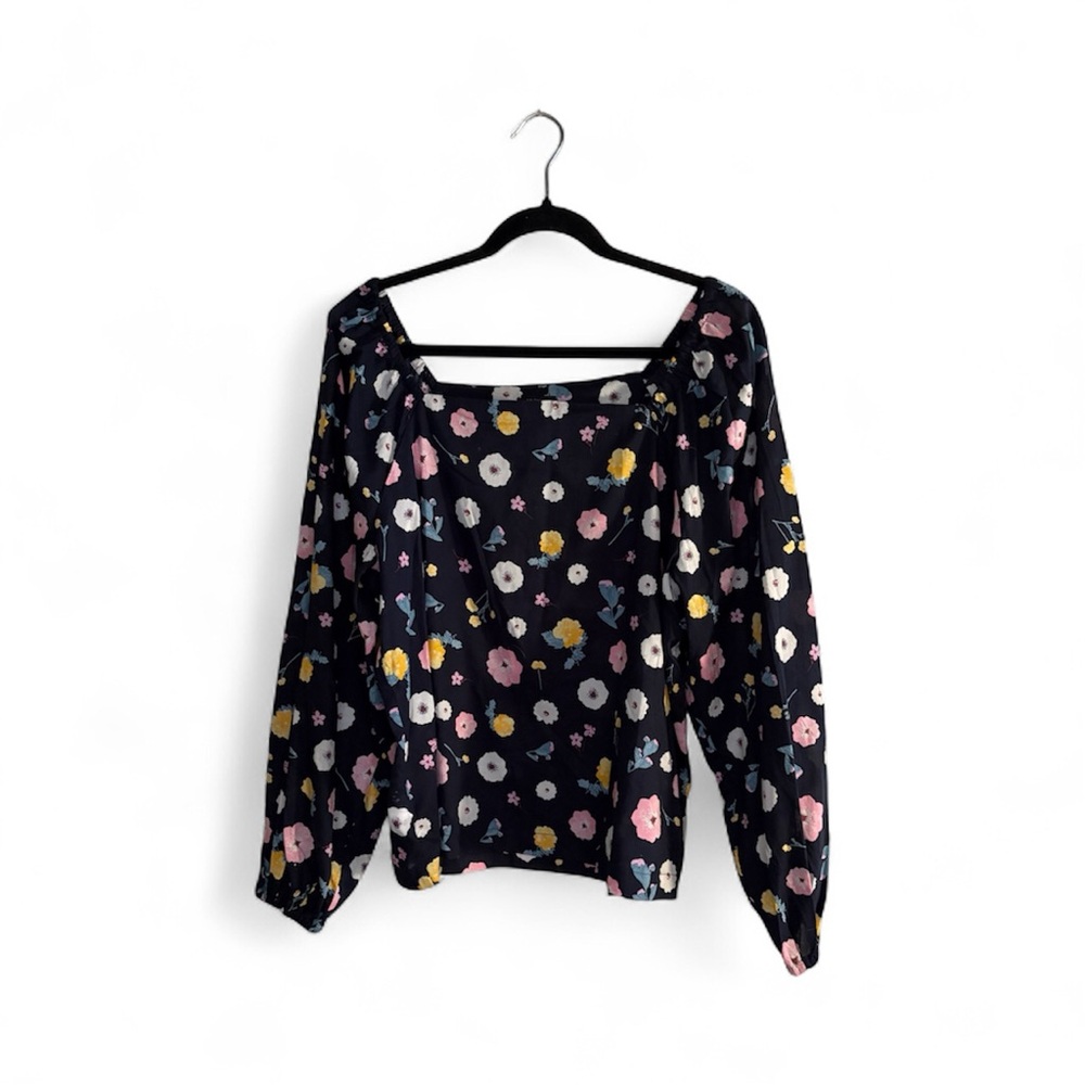 Ann Taylor Floral Pullover Blouse L